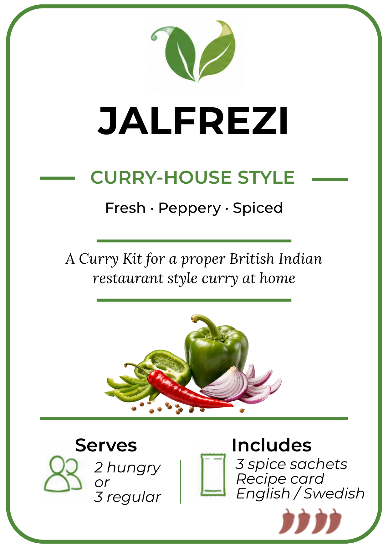 Curry Club Jalfrezi curry kit label